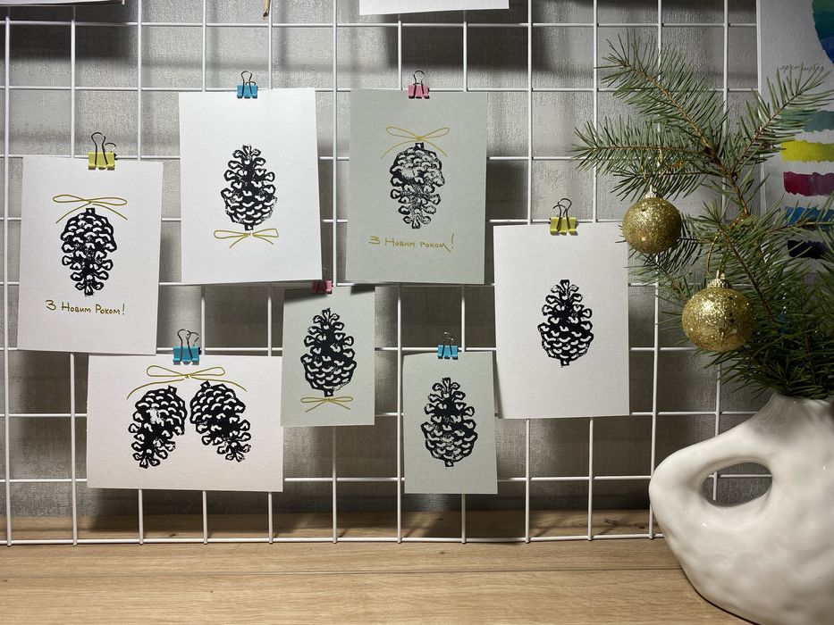 Листівки ліногравюра