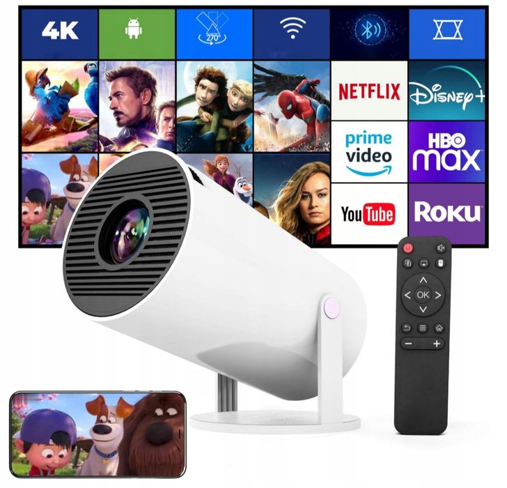 Projektor LED Przenośny Android Konsola 2w1