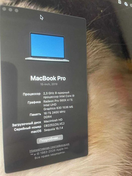 Macbook Pro MacBook Pro 16 2019 I9/16/512/Radeon Pro 560x 4GB + Apple Magic Mouse