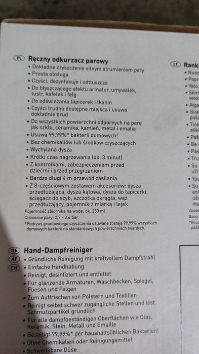 Myjka parowa Silvercrest