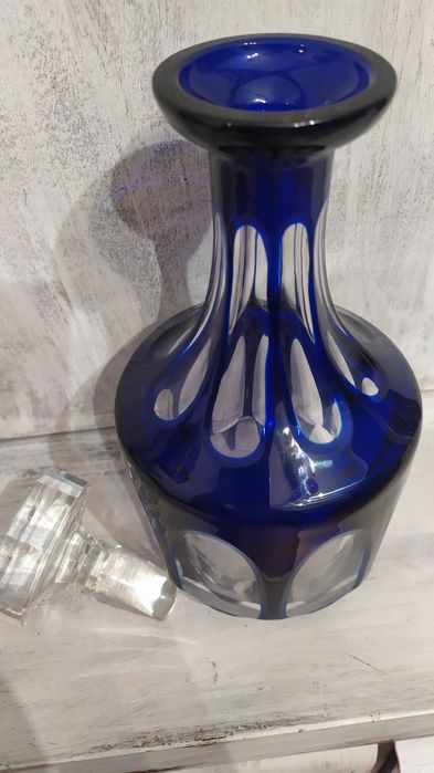 Karafka kryształowa i kufel