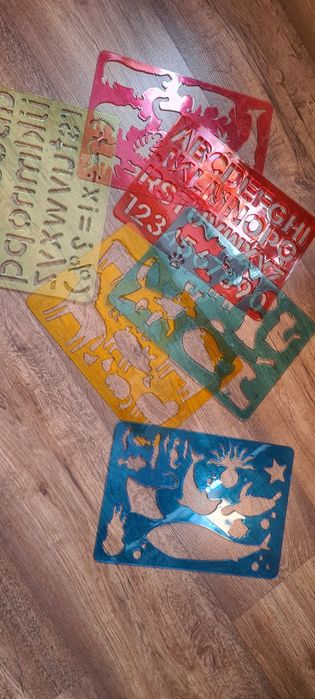 Szablony do rysowania sześć sztuk