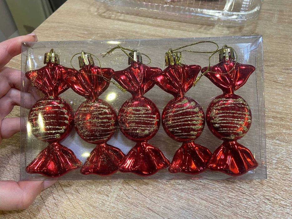 Комплект новорічних різдвяних прикрас