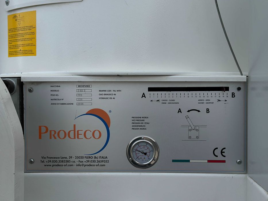 Brykieciarka hydrauliczna do trocin PRODECO E60S - 2016 r. (1500)