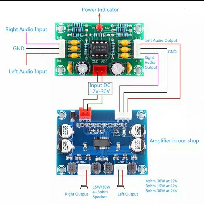 Предусилитель , модуль NE5532. Усилитель стерео. Темброблок. DC12-30V ...