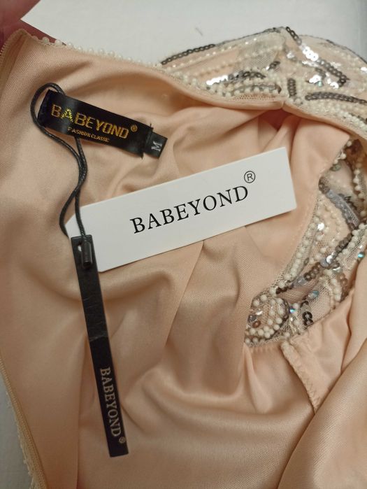 Розкішна золотиста весільна сукня у стилі Великого Гетсбі, розмір M