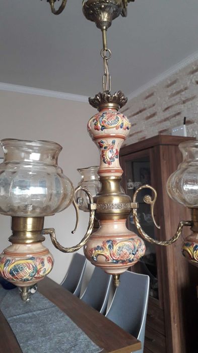 Żyrandol porcelanowy stara