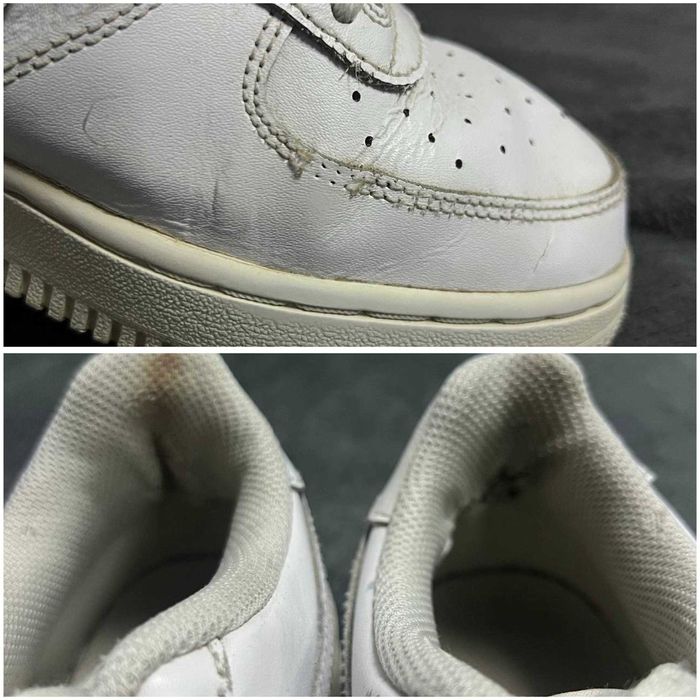 Обувь 38 кроссовки Nike Air Force 1 белые кожаные 38