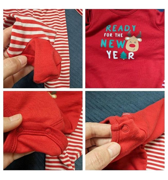 Набір новорічний - боді для фотосесії, штанці і шапочка