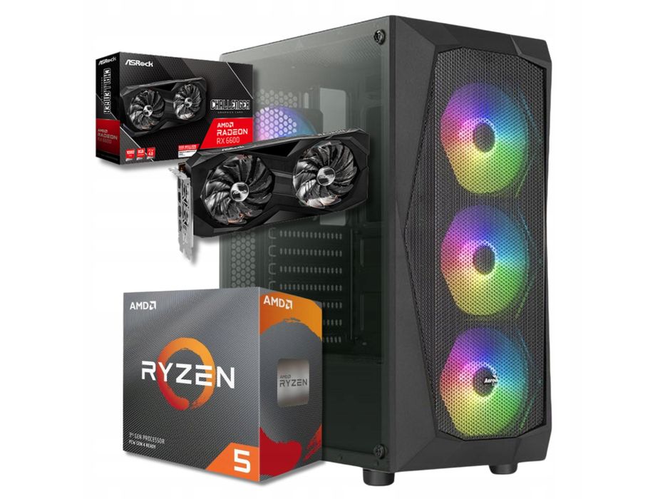 Komputer stacjonarny BSG Striker Ryzen5 32GB 1TBSSD RX6600 8GB Win11