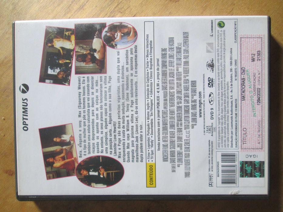 DVD Matadoras, com Sigourney Weaver, Ray Liotta, Jennifer Love Hewitt