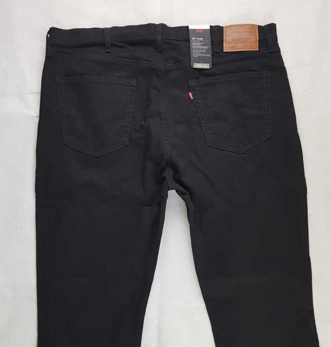 Czarne jeansy Levi's 511 Slim męskie Big&Tall nowe Levisy duże W46/L34