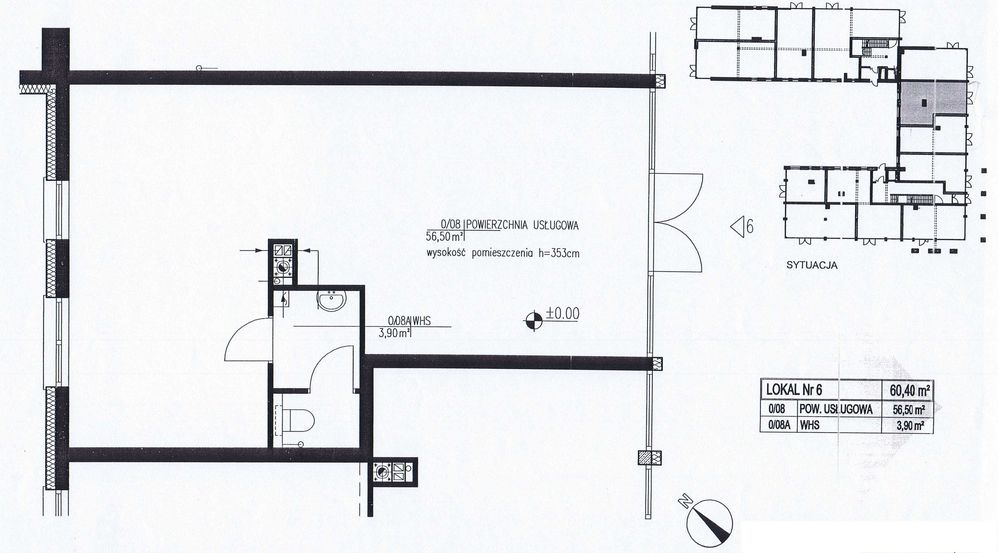 Lokal usługowo-handlowy na parterze