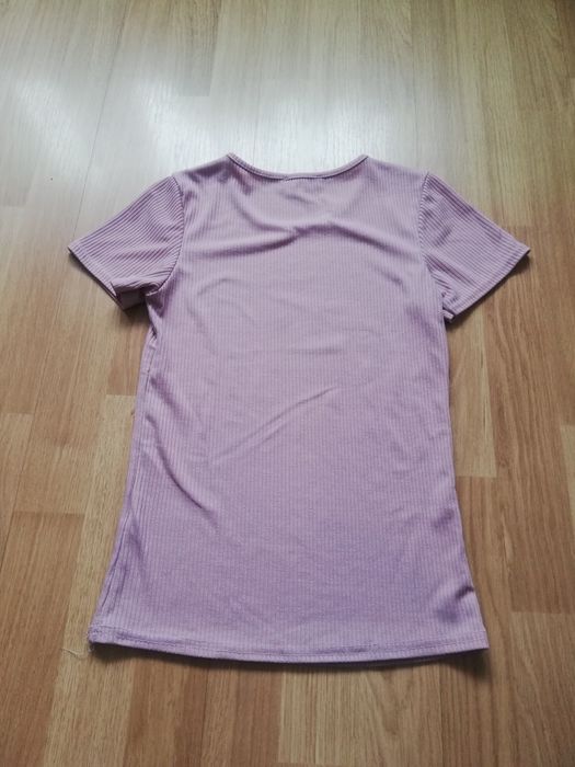 Różowa prążkowana bluzka Select XS 34