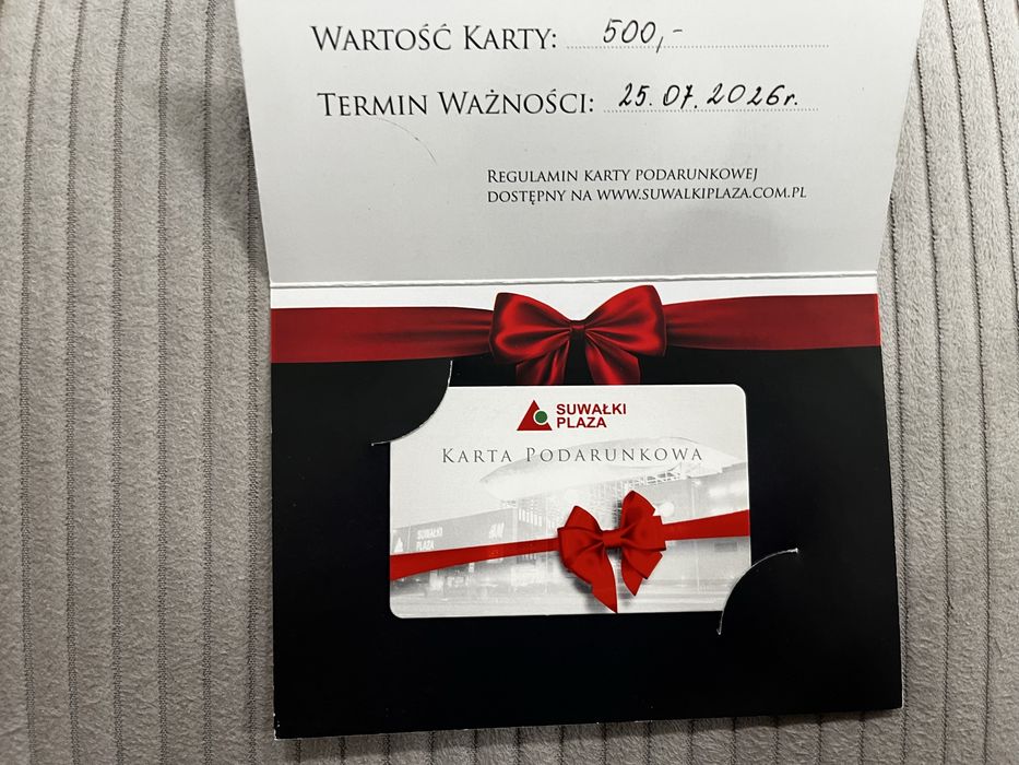 Bon podarunkowy voucher 500zl SUWAŁKI PLAZA