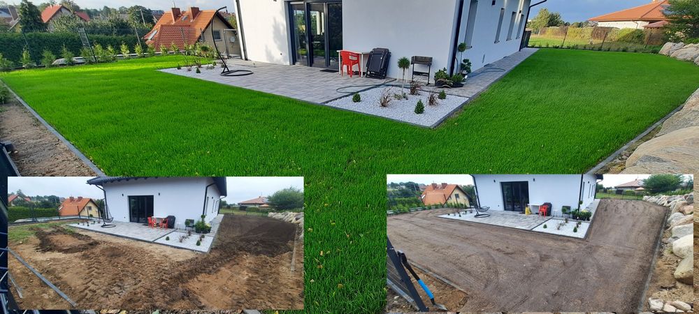 Glebogryzarka separacyjna przygotowanie  terenu pod trawnik