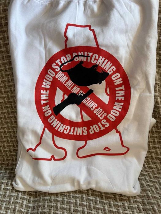 Худи Vlone Pop Smoke Stop Snitching On The Woo