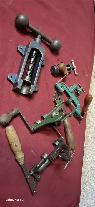 Lote de carregadores/rebordadores de cartuchos