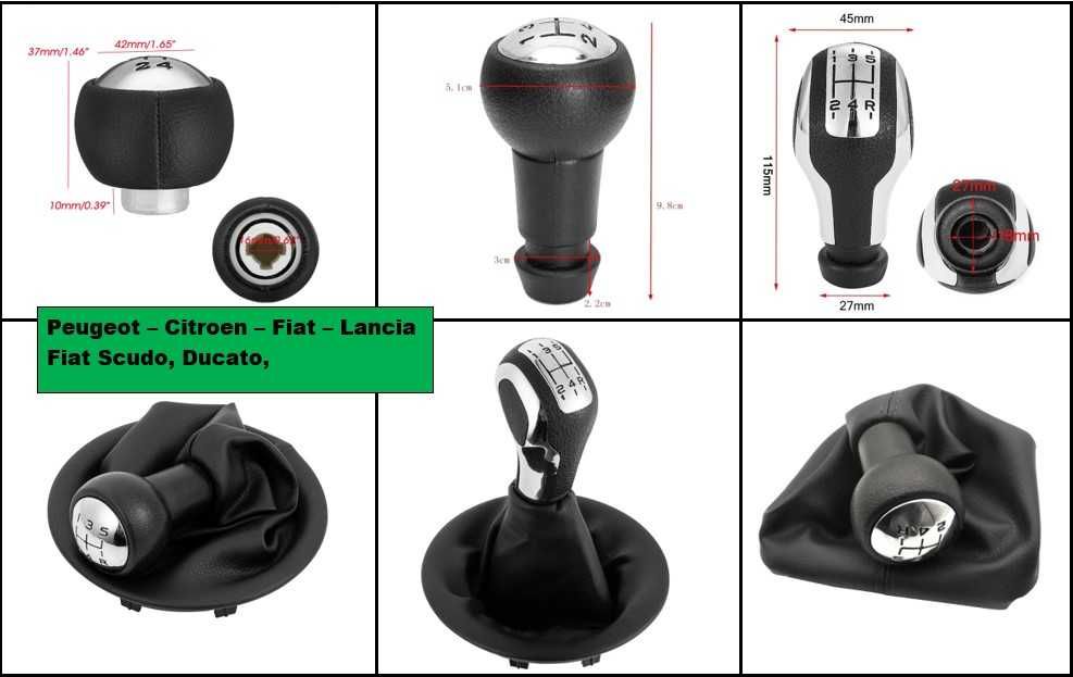 Manete moca seletor caixa de velocidades e foles Peugeot Citroen