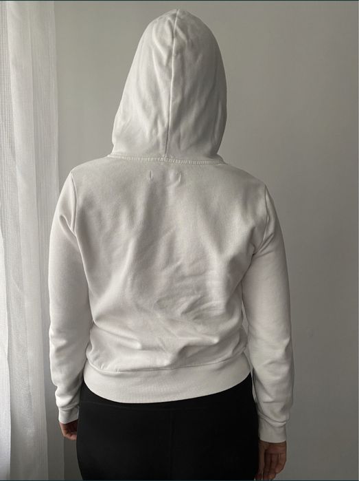 Biała bluza Abercrombie z kapturem. M