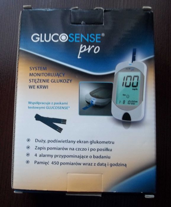 Glukometr - system monitorujący stężenie  glukozy we krwi.