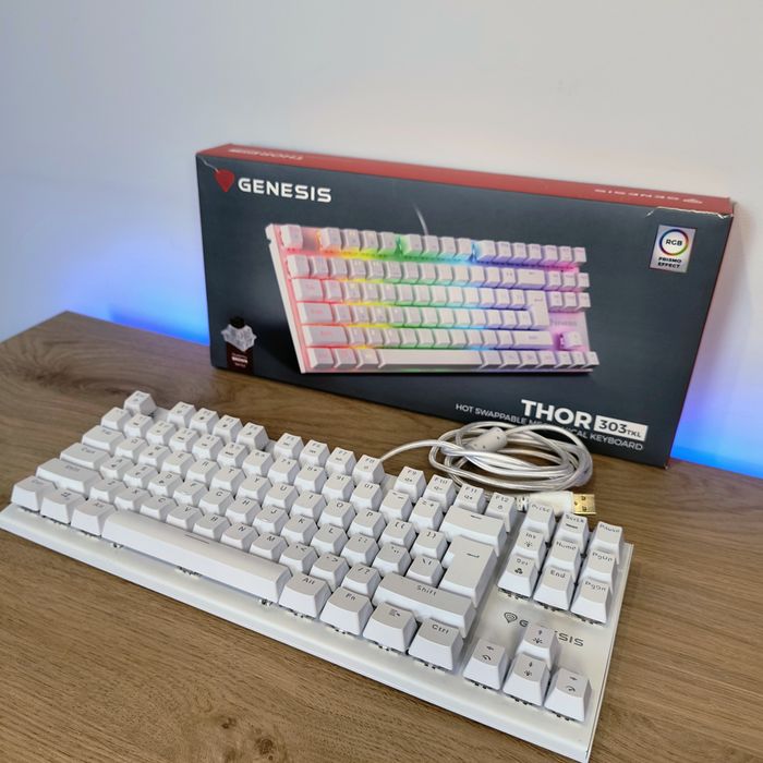 Klawiatura Genesis THOR 303 TKL biała