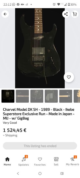 Guitarra Charvel DK-SH made in Japan