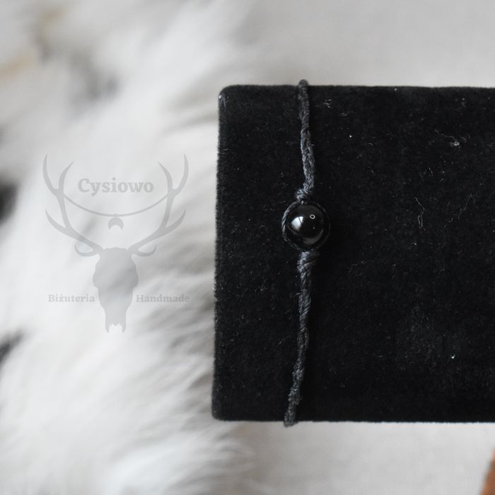 Bransoletka ochronna z obsydianem