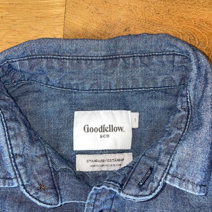 Goodfellow Męska Modna Jeansowa Koszula Rozm. S