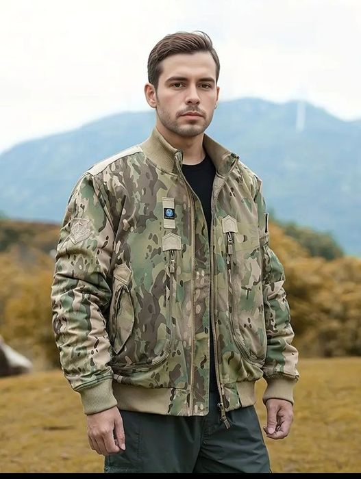 Винтажный бомбер МА-1, XL 50-52, 2XL 54-56, 3Xl 58-60, 4XL 60-62 утеплённый.