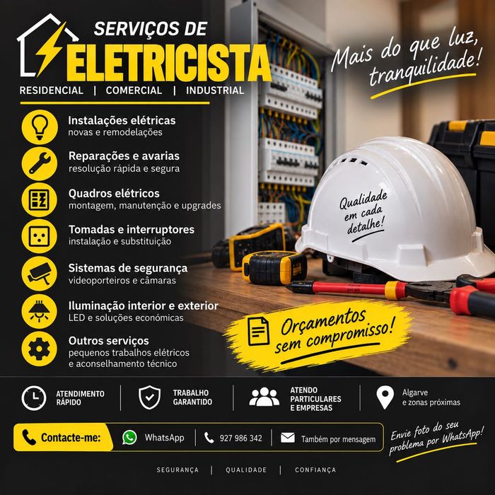 Eletricista | Instalações, Reparações e Manutenção