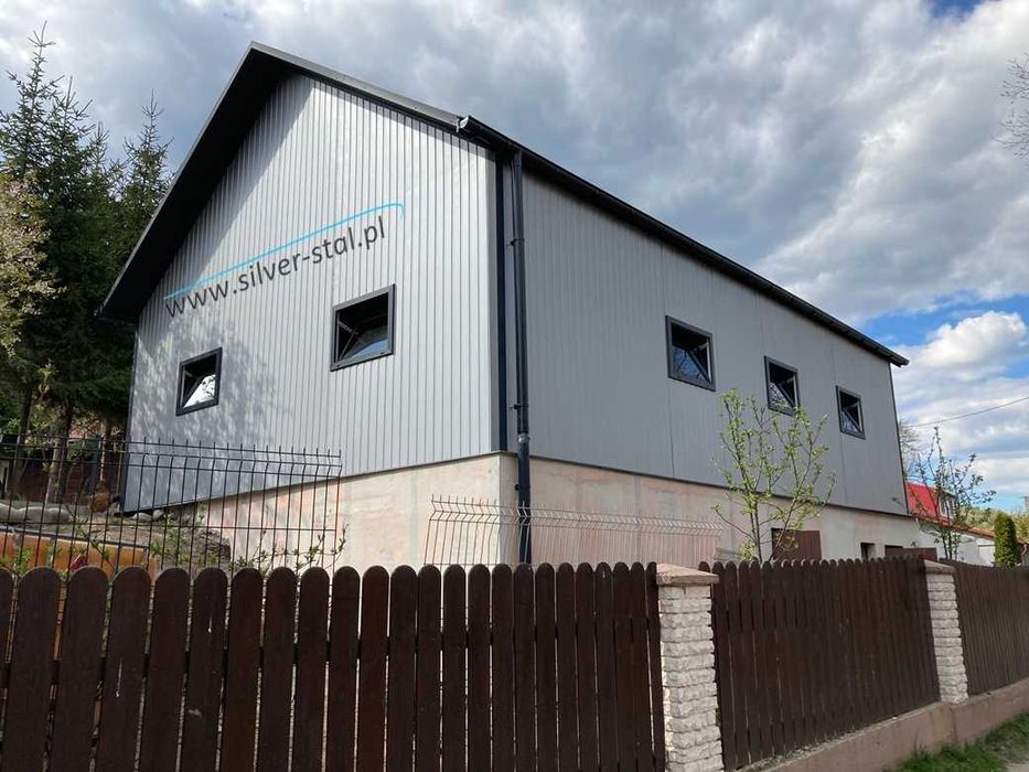 Garaż blaszany 6X12 6X9 Silver-stal Garaże RAL 7016 RAL 9006