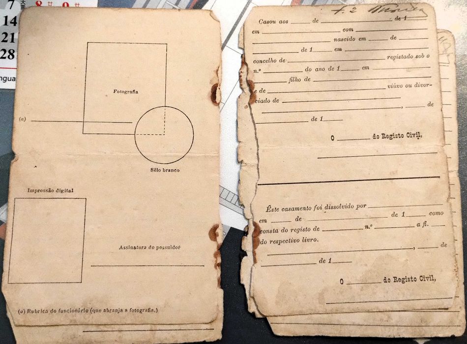 Documento Pessoal Antigo Cédula Pessoal 1926