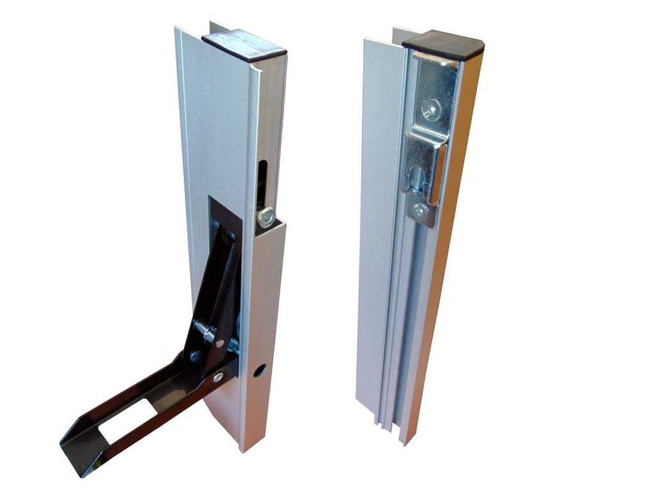 Zamek pionowy burty aluminiowej - bez słupkowy H400