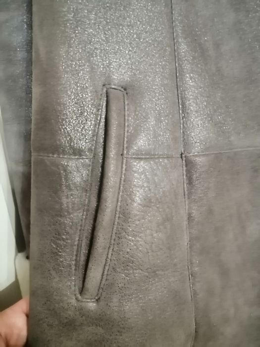 Дубленка  фирменная на цегейке (Турция)  коричневая приталенная