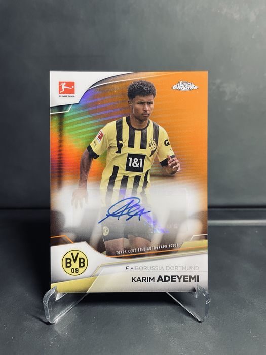 Karim Adeyemi Auto /25 Topps Chrome Bundesliga BVB