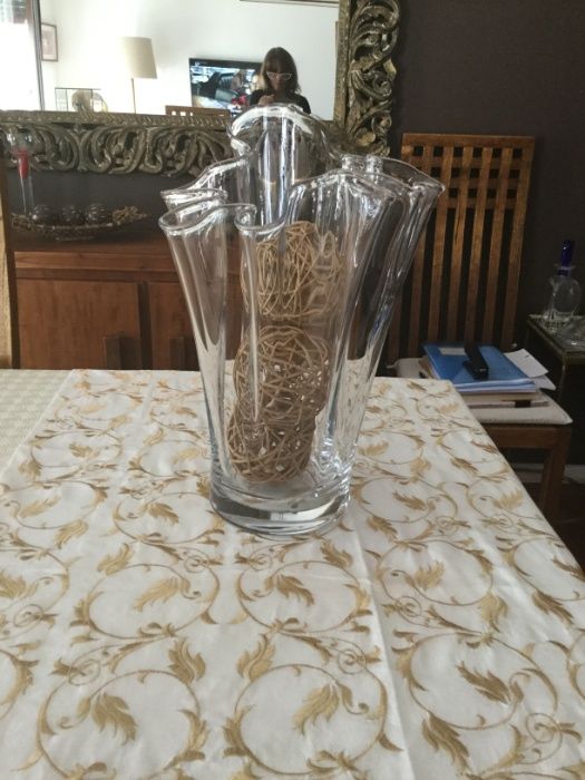 Jarra em Cristal e Castiçais e lanternas para velas