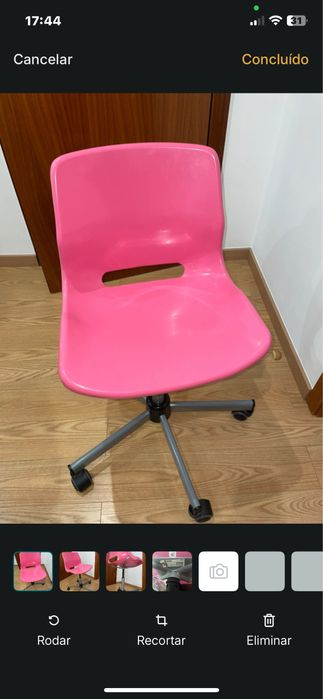 Cadeira IKEA  rosa – giratória