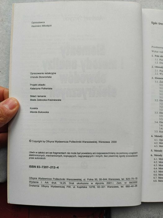 Elementy i metody analizy obwodów elektrycznych, Andrzej Syrzycki