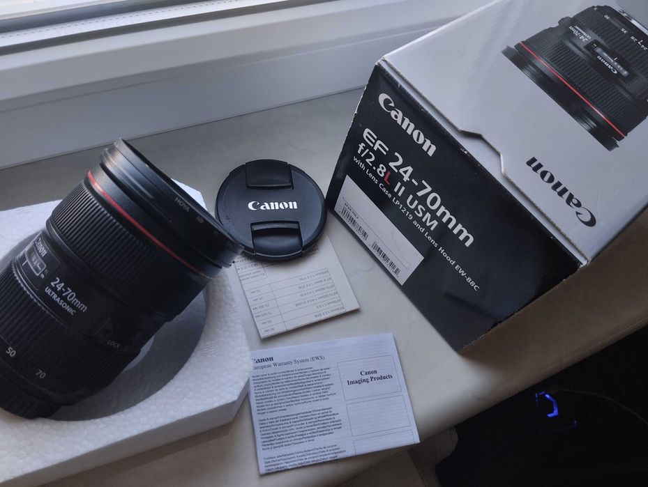Canon EF 24-70 mm f/2.8 L II USM 2 версія +Фільтр HOYA HD, Коробка
