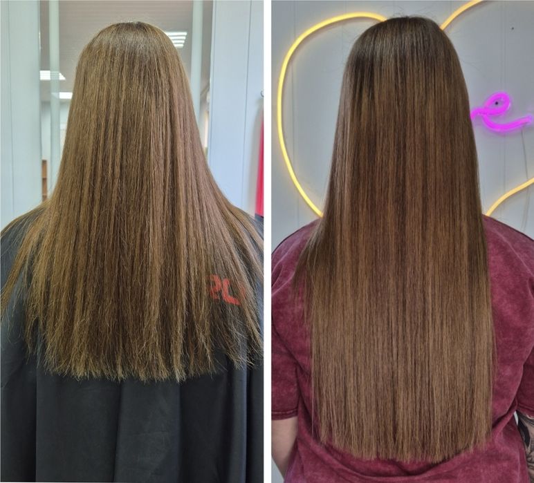 Нарощення волосся, Загущение, кератин