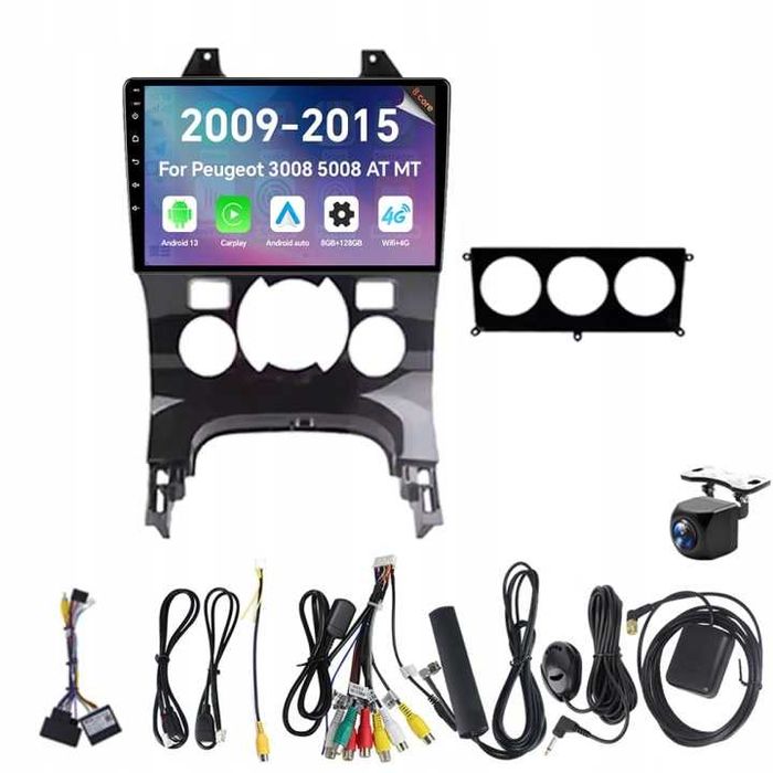 Radio samochodowe 2Din Android 13 Do Peugeot 3008 5008 AT MT 2009-20