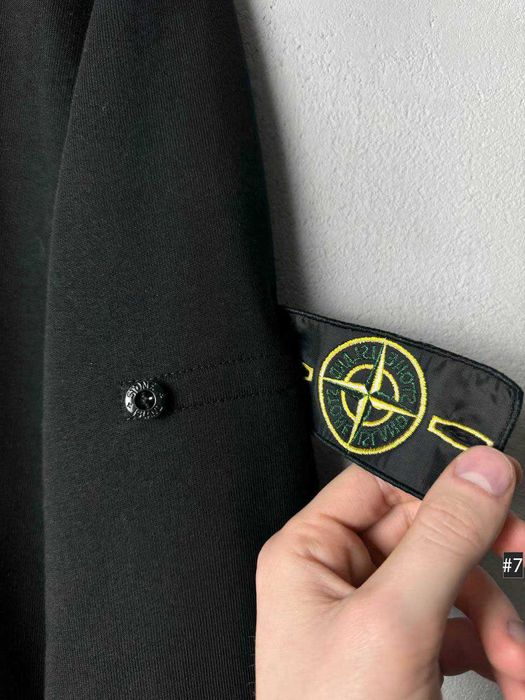 Новая толстовка Стон Айленд — Черный Свитшот Stone Island — Cotton 100%