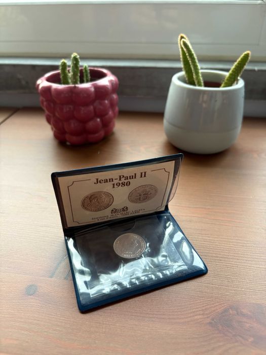 Moeda Comemorativa Papa João Paulo II – 1980 – Prata 925 – Certificado