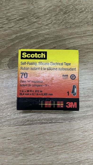 Изоляционная лента 3М Scotch 70,самослипающаяся селиконтвая резиновая