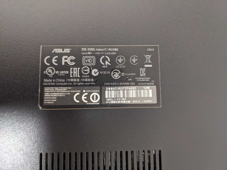 Ноутбук ASUS x550L