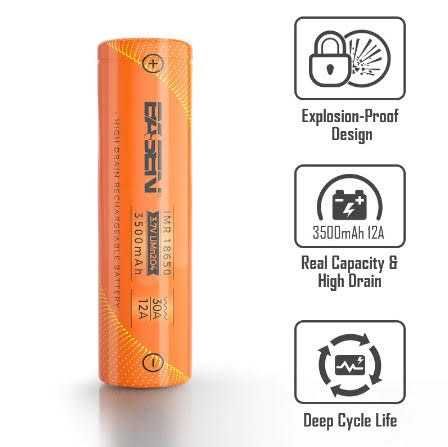 3.670 - Pila Batería Recargable 18650 6800mAh 3.7V Ultrofite