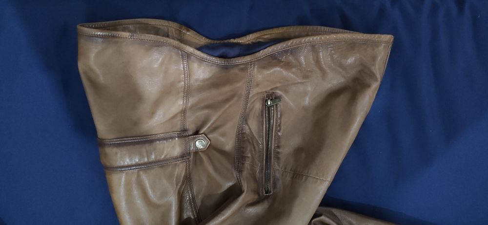 Blusão em pele Massimo Dutti (M)