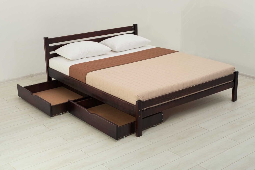 Кровать двуспальная деревянная Рич-лофт 160х200см массив сосны