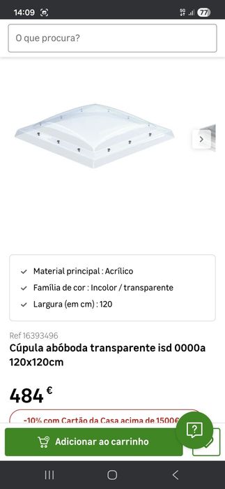 velux cupula acrílica